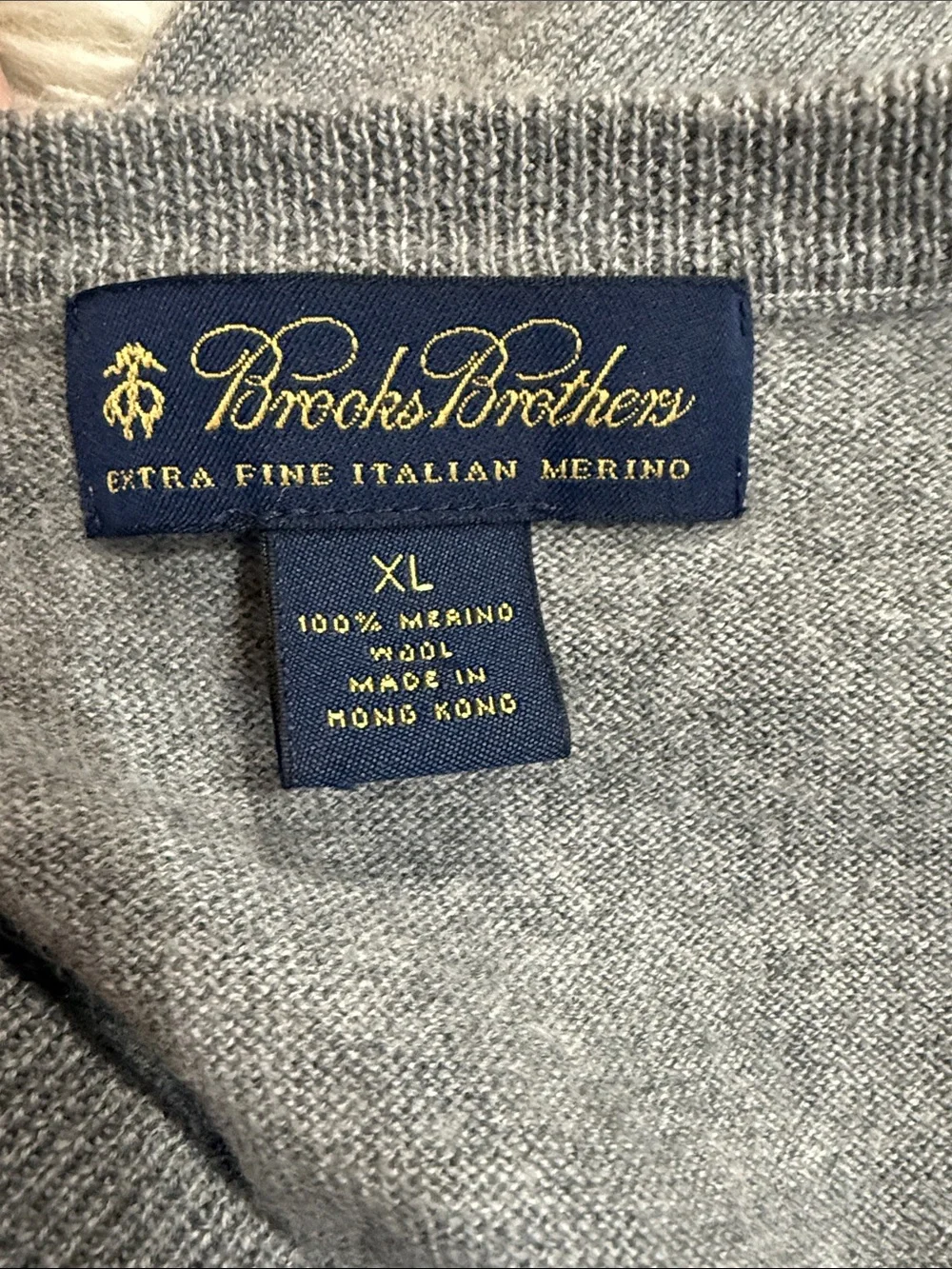Brooks Brothers 100% Italian Merino Wool Argyle V-Neck Sweater Vest Mens Size XL